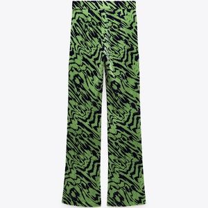 ZARA VELVET ZEBRA PANTS